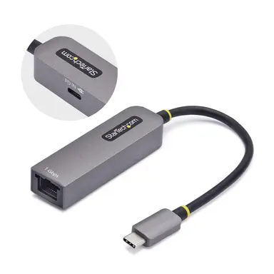 USB-C to Ethernet Adapter Nic 100W PD Pass-Through USB 3.0 Type-C 1GBPS Multi