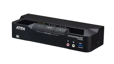 2-PORT USB3.0 8K Dual-View Displayport Kvmp Switch