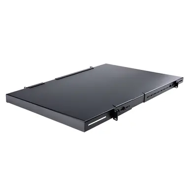 1U Adjustable Mounting Depth Rack Mount Shelf - Heavy Duty Fixed Server Rack Cab