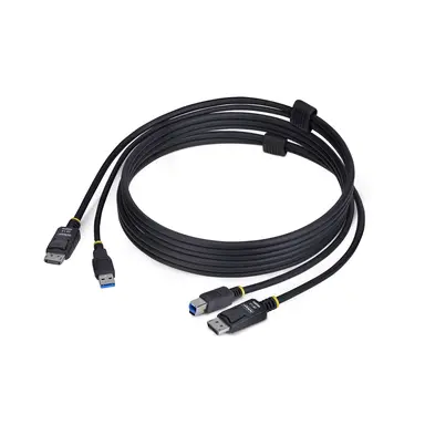 6FT (1.8M) Displayport and USB 5GBPS KVM Cable 4K 60HZ DP 1.2 and USB Combo CA