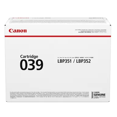 Canon 0287C001 039 Black Toner Cartridge 11 000 Sheets ISO/Iec - Printer Compati