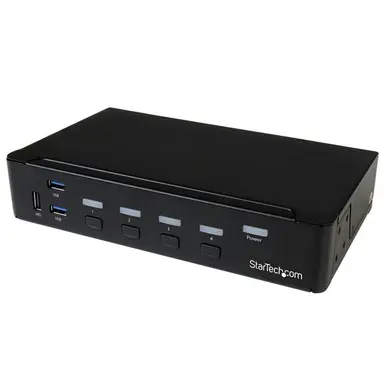 Control Four DP Computers Using a Single Console with a Built-In USB 3.0 Hub for