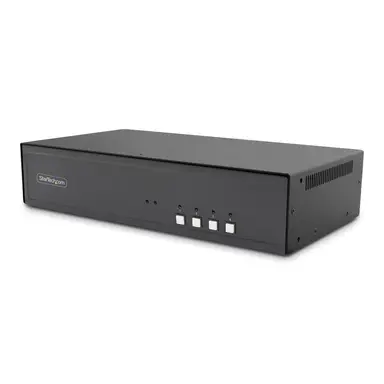 Secure 4-PORT Dual-Monitor KVM Switch DVI Niap 4.0 Desktop KVM for Keyboard /