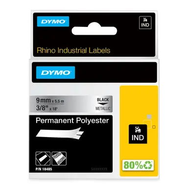 Dymo Rhino 3/8IN X 18FT Metallized Permanent Labels Works in All Rhino Printers