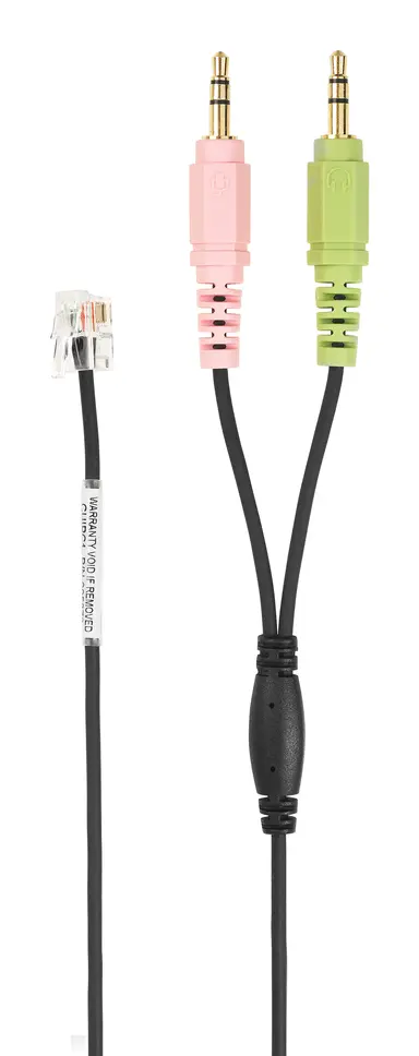 UI Box to PC Cable Modular Plug to (2) 1/8INCH/3.5MM Miniplugs