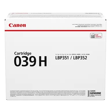 Canon 039H High Yield Toner Cartridge 25 000 Sheets ISO/Iec Compatibility I-SE
