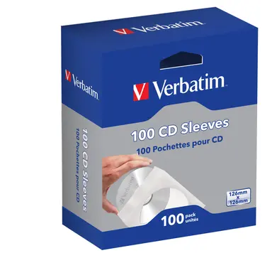 CD/DVD Paper Sleeves Clear Window 100PK