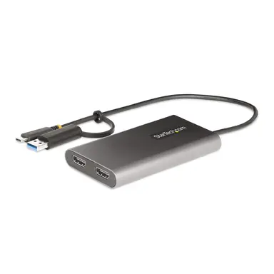 USB-C to Dual-HDMI Adapter USB-C or a to 2X HDMI 4K 60HZ 100W PD Pass-Through