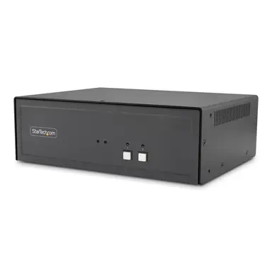 Secure 2-PORT KVM Switch DVI Niap 4.0 Desktop KVM Metal Housing Cac Port MA