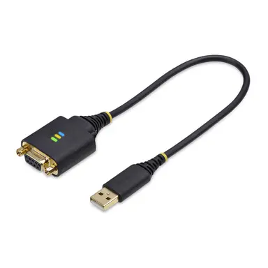 1FT (30CM) USB to Null Modem Serial Adapter Cable Com Retention Ftdi USB-A to