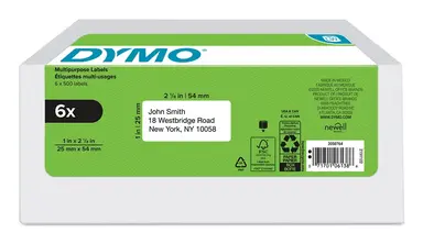 Newell-Dymo Labelwriter 1IN X 2-1/8INWHT MULETRATAGI500CT6PK-6 RL These Labels
