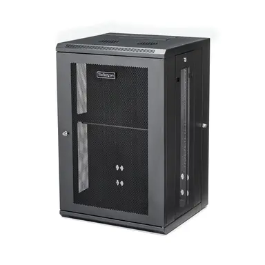 Wall-Mount Server Rack for Rackmount Equipment - Data Rack Features a Hinged Des