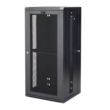 Wall-Mount Server Rack for Rackmount Equipment - Data Rack Features a Hinged Des