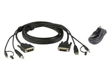 6FT. Single Display DVI-D Secure KVM Cab