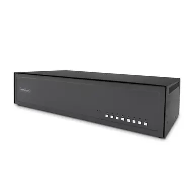 Secure 8-PORT Dual-Monitor KVM Switch DVI Niap 4.0 Desktop KVM Metal Housing
