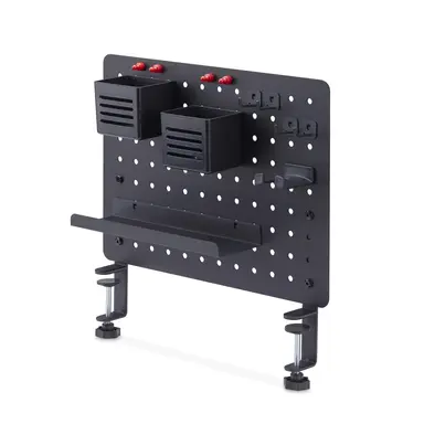 Clamp-On Pegboard with Accessories 16.5 X 12.5IN Steel Pegboard Desktop Stora